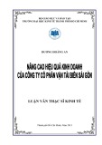 Luận văn thạc sĩ kinh tế: Nâng cao hiệu quả kinh doanh của Công ty Cổ phần Vận tải biển Sài Gòn