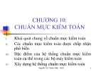 Bài giảng Kiểm toán cơ bản: Chương 10 -  Th.S. Nguyễn Thị Thanh Diệp