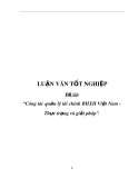 Luận văn tốt nghiệp: Công tác quản lý tài chính BHXH Việt Nam - Thực trạng và giải pháp