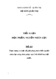 Tiểu luận: Thực trạng và một số giải pháp phát triển nguồn nhân lực nông thôn phục vụ CNH-HĐH hoá đất nước