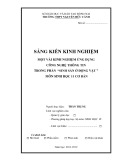 SKKN: Một vài kinh nghiệm ứng dụng công nghệ thông tin trong phần " Sinh sản ở động vật" môn Sinh học 11 cơ bản