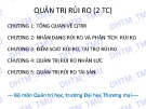 Bài giảng Quản trị rủi ro - Trường ĐH Thương Mại