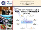 Bài giảng Quản trị thực phẩm và đồ uống - ĐH Thương Mại