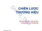 Bài giảng Chiến lược thương hiệu - ĐH Thương Mại