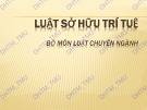 Bài giảng Luật sỡ hữu trí tuệ - ĐH Thương Mại