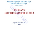 Bài giảng Kinh tế vĩ mô 2 - ĐH Thương Mại