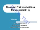 Bài giảng Phát triển hệ thống thương mại điện tử: Chương 1 - TS. Trần Hoài Nam