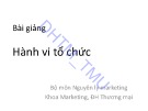 Bài giảng Hành vi tổ chức - ĐH Thương Mại