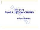 Bài giảng Pháp luật đại cương - ĐH Thương Mại