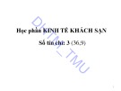 Bài giảng Kinh tế khách sạn - ĐH Thương Mại