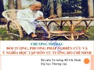 Bài giảng Tư tưởng Hồ Chí Minh: Chương mở đầu - ĐH Thương Mại