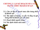 Bài giảng Quản trị trang thiết bị khách sạn: Chương 3 - ĐH Thương Mại