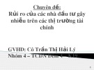 Bài thuyết trình: Rủi ro của các nhà đầu tư gây nhiễu trên các thị trường tài chính (Nhóm 4)