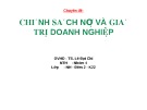 Bài thuyết trình: Chính sách nợ và giá trị doanh nghiệp (Nhóm 4)