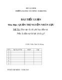 Tiểu luận: Đào tạo là chi phí hay đầu tư.  Nếu là đầu tư thì lợi ích là gì