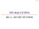 Bài giảng Tin đại cương: Bài 11 - Trương Xuân Nam