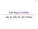 Bài giảng Tin đại cương: Bài 10 - Trương Xuân Nam