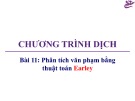 Bài giảng Chương trình dịch: Bài 11 - Trương Xuân Nam