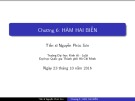 Bài giảng Toán cao cấp: Chương 6 - TS. Nguyễn Phúc Sơn