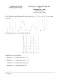 Đề thi chất lượng giữa HK 1 môn Toán lớp 12 năm học 2017-2018 - THPT Yên Hòa