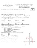 Đề kiểm tra giữa HK 1 môn Toán lớp 12 năm học 2017-2018 - THPT Chu Văn An
