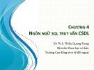 Bài giảng Cơ sở dữ liệu: Chương 4 - Th.S Thiều Quang Trung