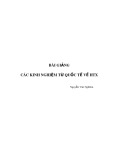 Bài giảng Các kinh nghiệm từ quốc tế về hợp tác xã - Nguyễn Văn Nghiêm