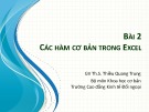 Bài giảng Tin văn phòng: Bài 2 - ThS. Thiều Quang Trung