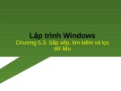 Bài giảng Lập trình trên Windows: Chương 5.3 - Trần Minh Thái