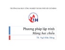 Bài giảng Phương pháp lập trình: Bài 7 - TS. Ngô Hữu Dũng