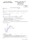 Đề KSCL lần 1 môn Toán lớp 12 năm 2017-2018 - THPT Đoàn Thượng - Mã đề 325