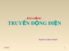 Bài giảng Truyền động điện - Huỳnh Vũ Quốc Khánh