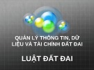 Bài giảng Luật đất đai: Chương 3 - Trương Trọng Hiểu