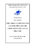 Báo cáo tốt nghiệp: Thực trạng và giải pháp nâng cao hoạt động môi giới chứng khoán tại CTCP CK Rồng Việt – Hội sở TPHCM