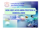 Bài giảng Hóa học Axit amin-Protein-Hemoglobin - TS. Trần Huy Thịnh