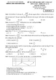 Đề thi thử ĐH đợt 3 năm 2017 môn Toán - THPT Trần Hưng Đạo - Mã đề 135