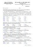 Đề thi khảo sát chất lượng lần 1 môn tiếng Anh lớp 10 - THPT Đồng Đậu - Mã đề 185