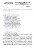 Đề thi khảo sát chất lượng lần 1 môn tiếng Anh lớp 10 - THPT Đồng Đậu - Mã đề 285