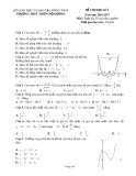 Đề thi HK 1 môn Toán lớp 12 năm 2016-2017 - THPT Thiên Hộ Dương
