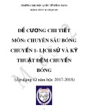 Đề cương chi tiết môn: Chuyên sâu Bóng chuyền 1-Lịch sử và kỹ thuật đệm chuyền bóng