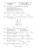 Đề thi HK 1 môn Toán lớp 12 năm 2017-2018 - Sở GD&ĐT Nam Định
