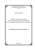 Dư thảo Luận án Tiến sĩ Địa lí: Nghiên cứu, đánh giá cảnh quan phục vụ định hƣớng không gian phát triển các vùng chuyên canh cây lâu năm tại tỉnh Sơn La