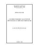 Luận án Tiến sĩ Toán học: Các định lý ergodic và luật số lớn đối với mảng các biến ngẫu nhiên đa trị