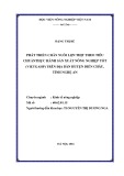 Luận án: Phát triển chăn nuôi lợn thịt theo tiêu chuẩn thực hành chăn nuôi tốt (VietGAHP) trên địa bàn huyện Diễn Châu, tỉnh Nghệ An