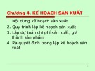 Bài giảng Kế hoạch kinh doanh: Chương 4