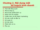 Bài giảng Kế hoạch kinh doanh: Chương 2