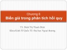 Bài giảng Kinh tế lượng: Chương 6 - TS. Đinh Thị Thanh Bình