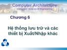 Bài giảng Kiến trúc máy tính: Chương 6 - Nguyễn Thanh Sơn