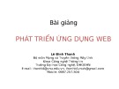 Bài giảng Phát triển ứng dụng web: Bài 4 - Lê Đình Thanh