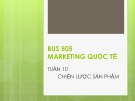 Bài giảng Marketing quốc tế: Tuần 10 - Th.S Nguyễn Thị Minh Hải